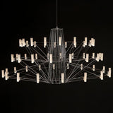 Sky Ballet Curated Optical Acrylic Chandelier – side angled contour profile