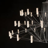 Sky Ballet Curated Optical Acrylic Chandelier – macro detail view #1