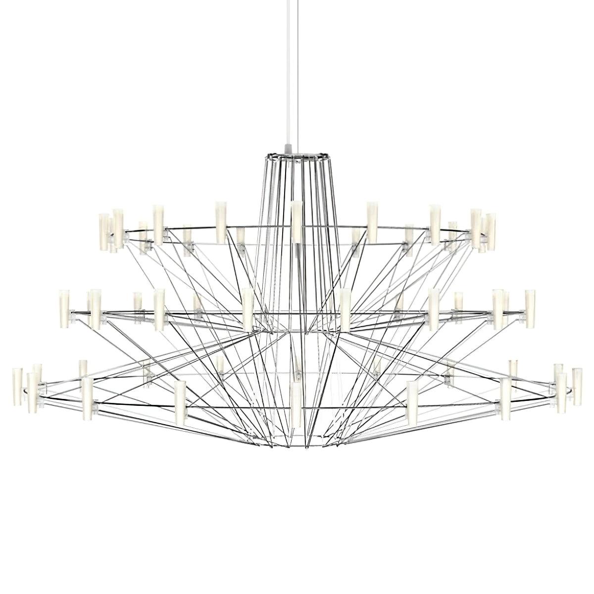 Sky Ballet Curated Optical Acrylic Chandelier – dimensional scale reference #1