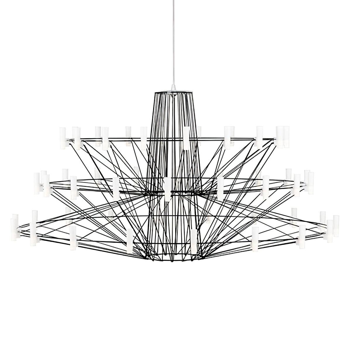 Sky Ballet Curated Optical Acrylic Chandelier – handcrafted surface texture #1