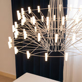 Optical Acrylic craftsmanship detail on Sky Ballet Curated Optical Acrylic Chandelier