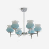 Skylin Curated Mouth-Blown Frosted Glass Chandel – Mouth-Blown Frosted Glass Chandelier