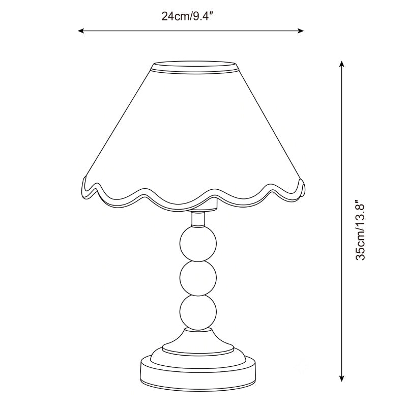 Skylisse Curated Iron & Glass Table Lamp – macro detail view