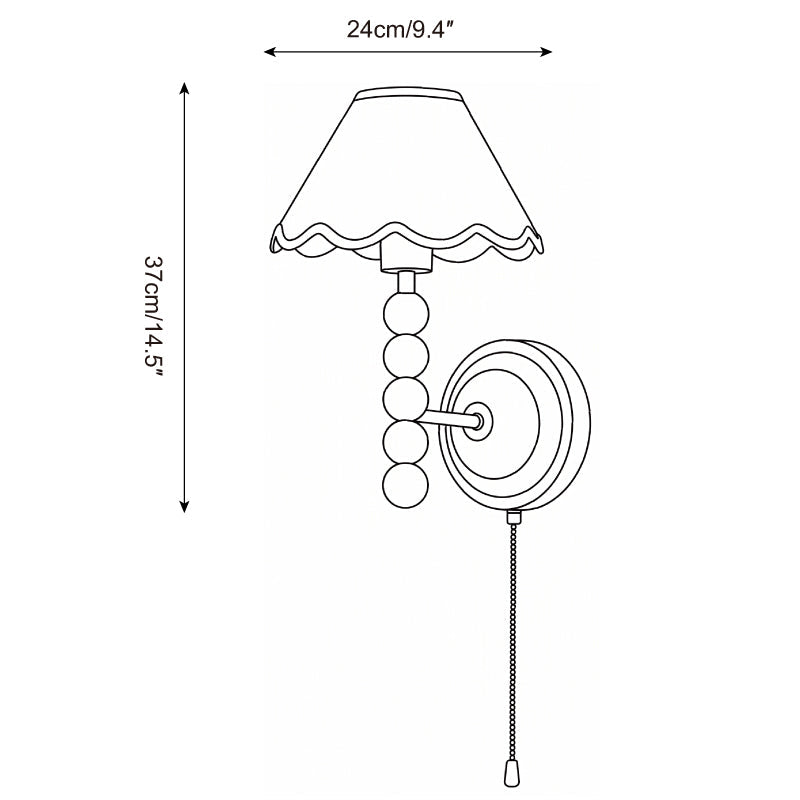 Skylisse Curated Iron & Glass Wall Sconce – macro detail view