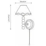 Skylisse Curated Iron & Glass Wall Sconce – macro detail view