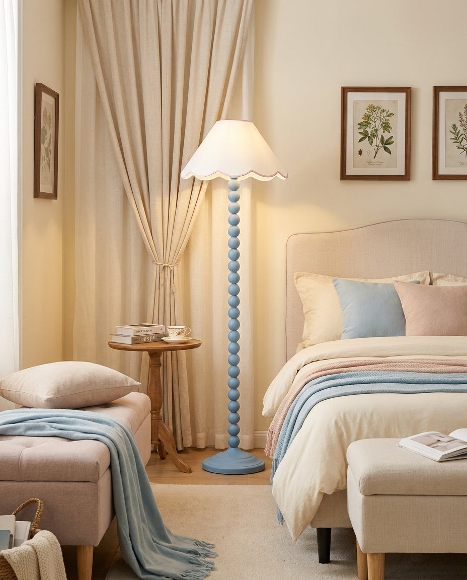 Skylisse Floor Curated Iron & Glass Floor Lamp – structural canopy joint detail