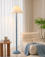 Skylisse Floor Curated Iron & Glass Floor Lamp – unlit natural material contrast