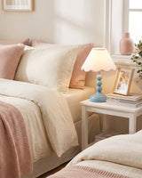 Iron & Glass craftsmanship detail on Skylisse Curated Iron & Glass Table Lamp
