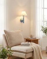 Skylisse Curated Iron & Glass Wall Sconce – unlit natural material contrast