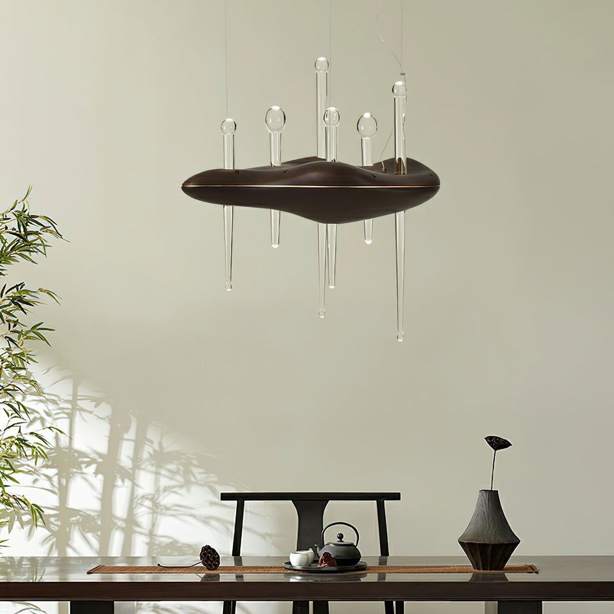 Skyward Thorn Curated Mouth-Blown Frosted Glass – dimensional scale reference
