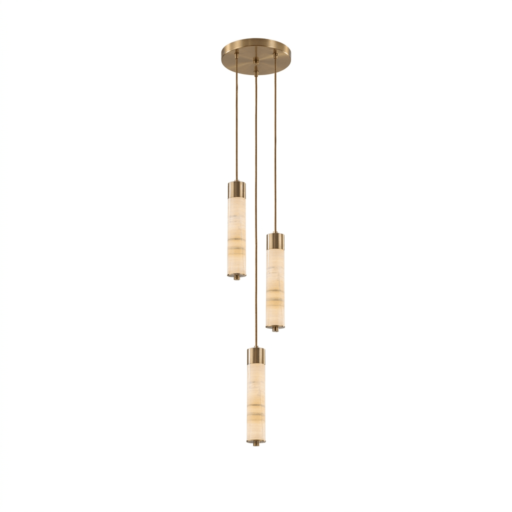 Slender Alabaster Column Curated Alabaster Chand – dimensional scale reference #1
