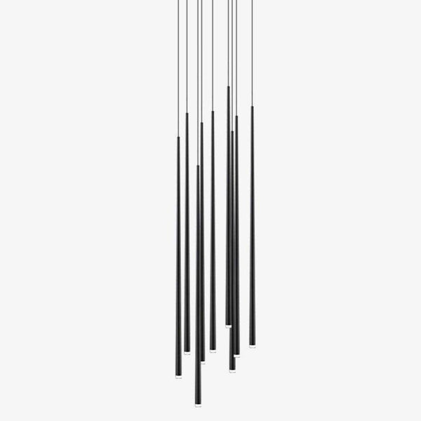 Slender Cone Curated Iron & Glass Chandelier