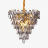 Smoke Gray Empire Curated Mouth-Blown Frosted Gl – Mouth-Blown Frosted Glass Chandelier