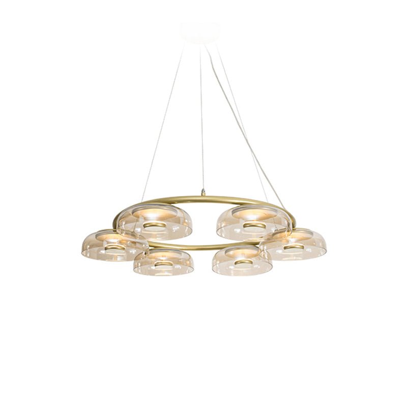 Solara Curated Mouth-Blown Frosted Glass Chandel – architectural ceiling profile
