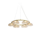 Solara Curated Mouth-Blown Frosted Glass Chandel – architectural ceiling profile