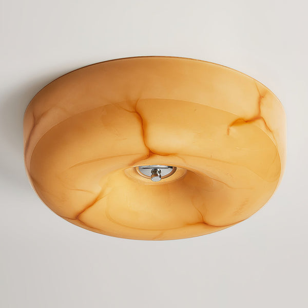 Solara Shine Curated Amber Art Glass Flush Mount