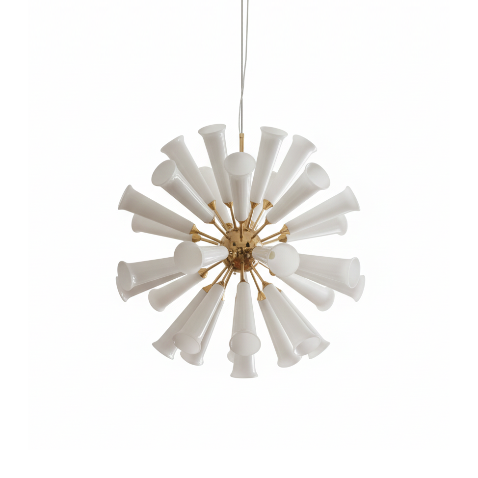 Solaria Bloom Curated Mouth-Blown Frosted Glass – Dia 60cm x H 60cm  ∅ 23.6 x H 7.8 finish configuration