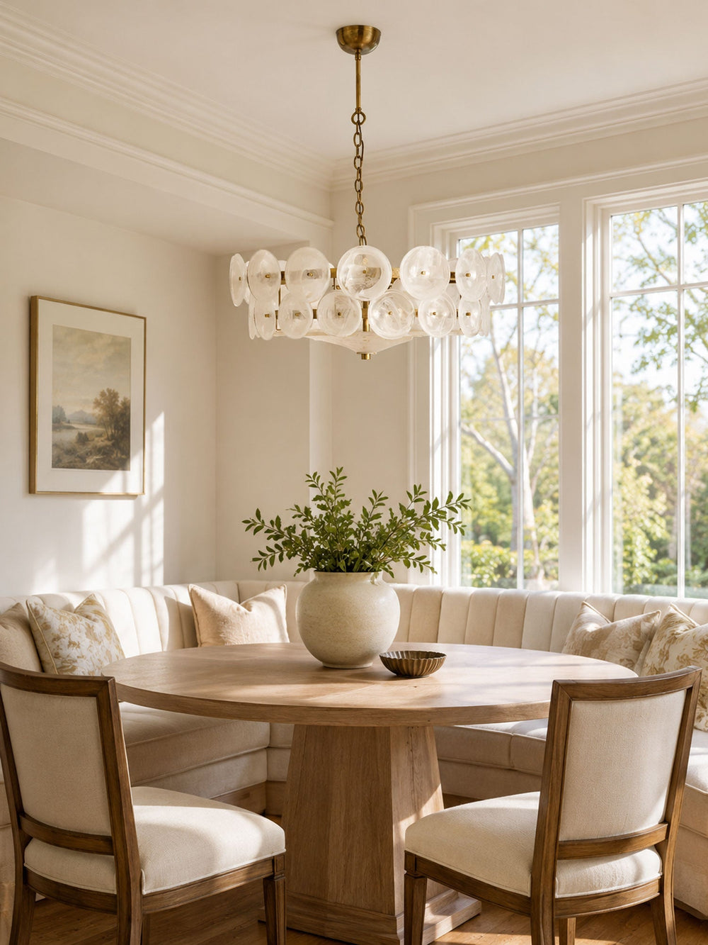 Solaris Disc Murano Curated Amber Art Glass Chan