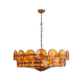 Solaris Disc Murano Curated Amber Art Glass Chan – handcrafted surface texture #1