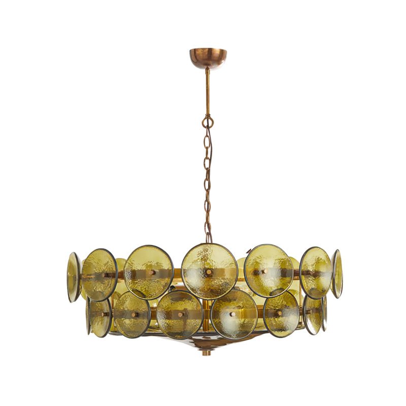Solaris Disc Murano Curated Amber Art Glass Chan – structural canopy joint detail #1