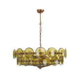 Solaris Disc Murano Curated Amber Art Glass Chan – structural canopy joint detail #1