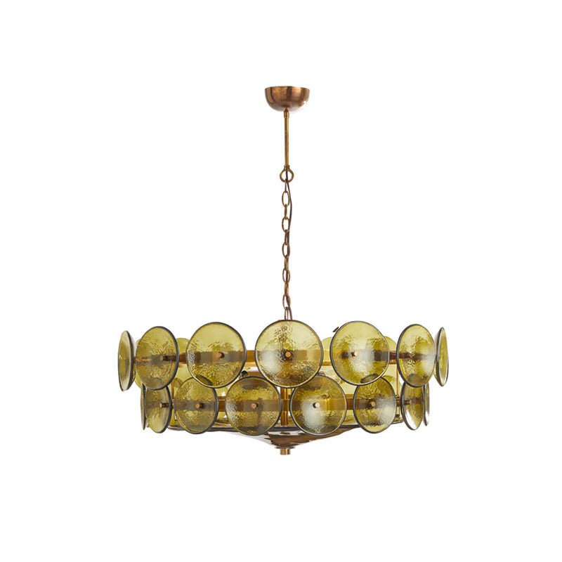 Solaris Disc Murano Curated Amber Art Glass Chan – architectural ceiling profile #1