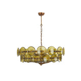 Solaris Disc Murano Curated Amber Art Glass Chan – architectural ceiling profile #1