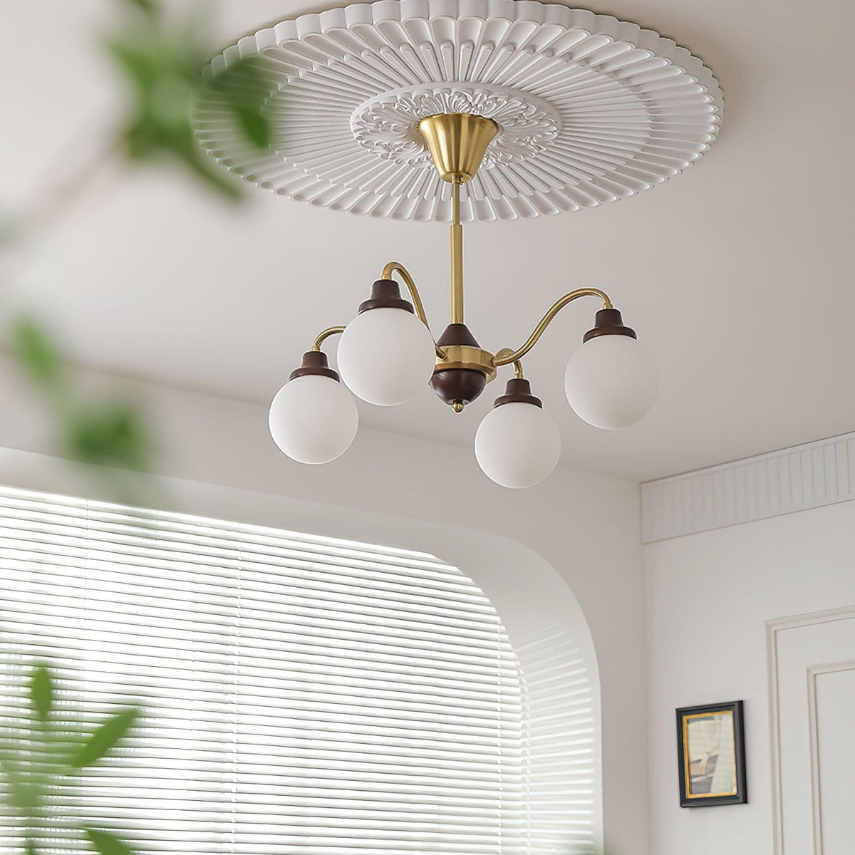 Solid Wood Magic Bean Curated Mouth-Blown Froste – architectural ceiling profile