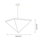 Solina Prism Curated Iron & Glass Pendant Light – dimensional scale reference