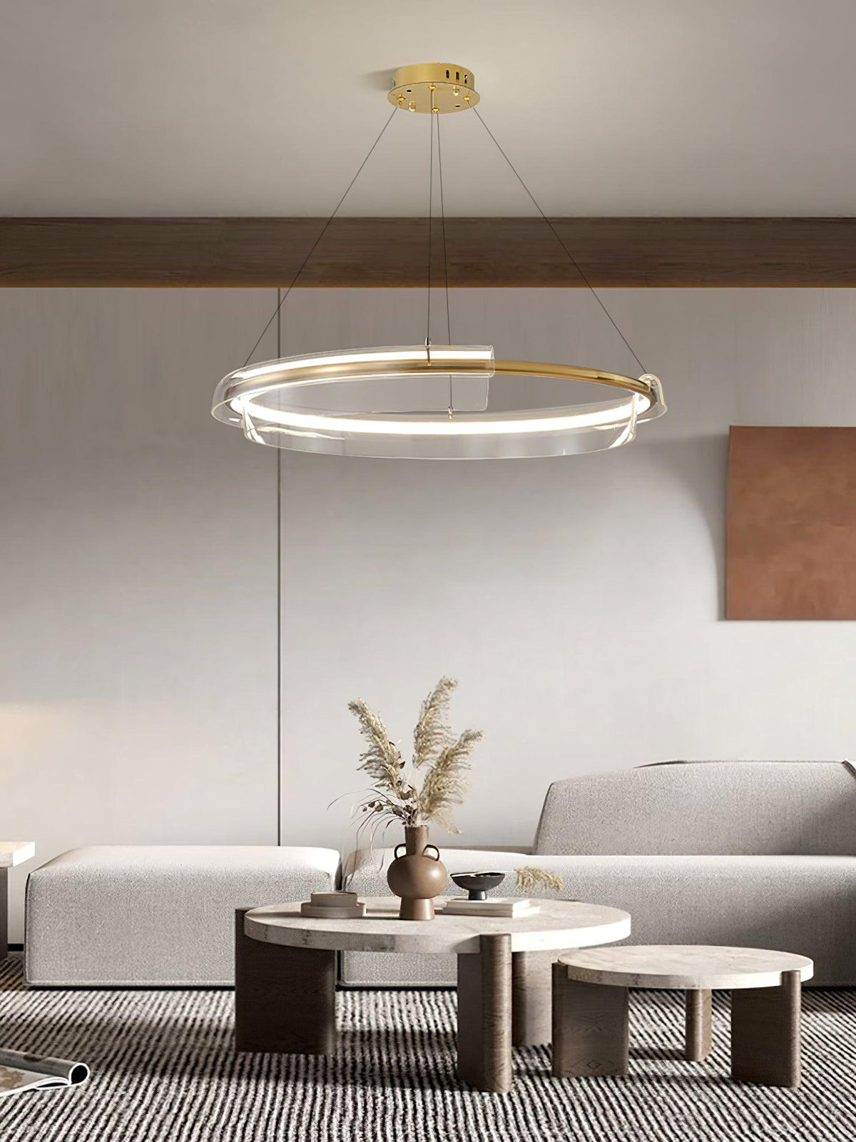 Solstice LED Curated Mouth-Blown Frosted Glass C – full fixture elevation view