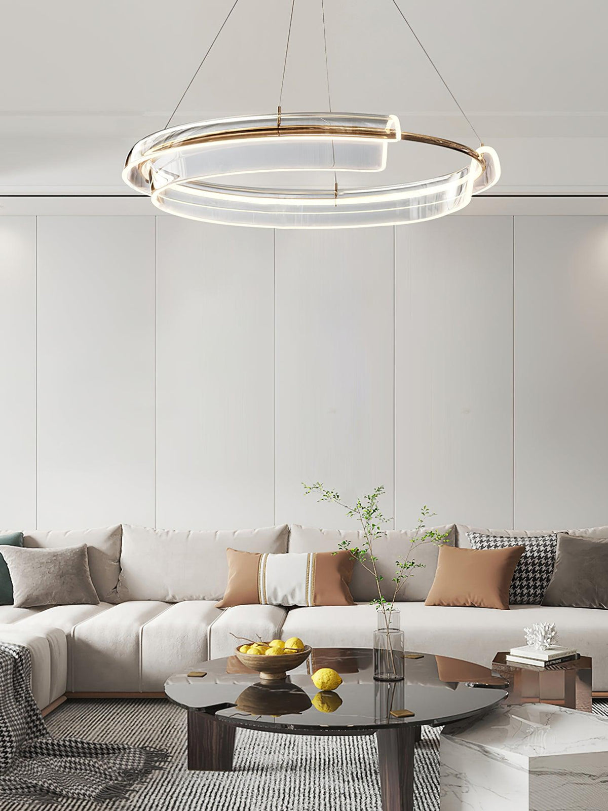 Solstice LED Curated Mouth-Blown Frosted Glass C – side angled contour profile
