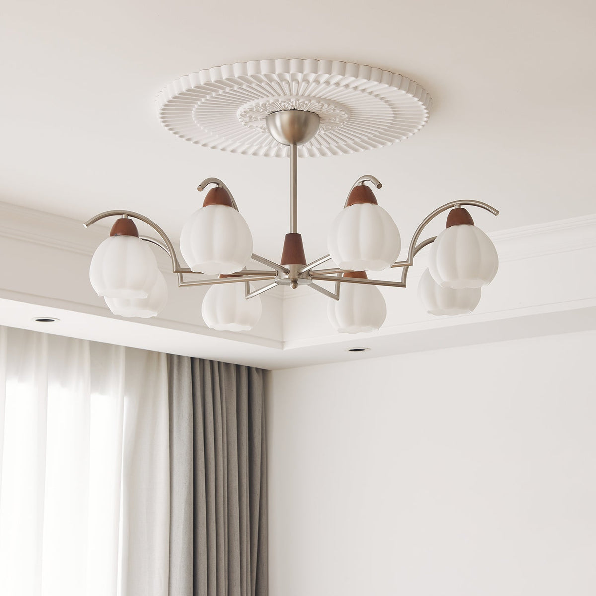 Soluna Bloom Chandelier – Ambient Illumination in Luxury Interior Setting View 3