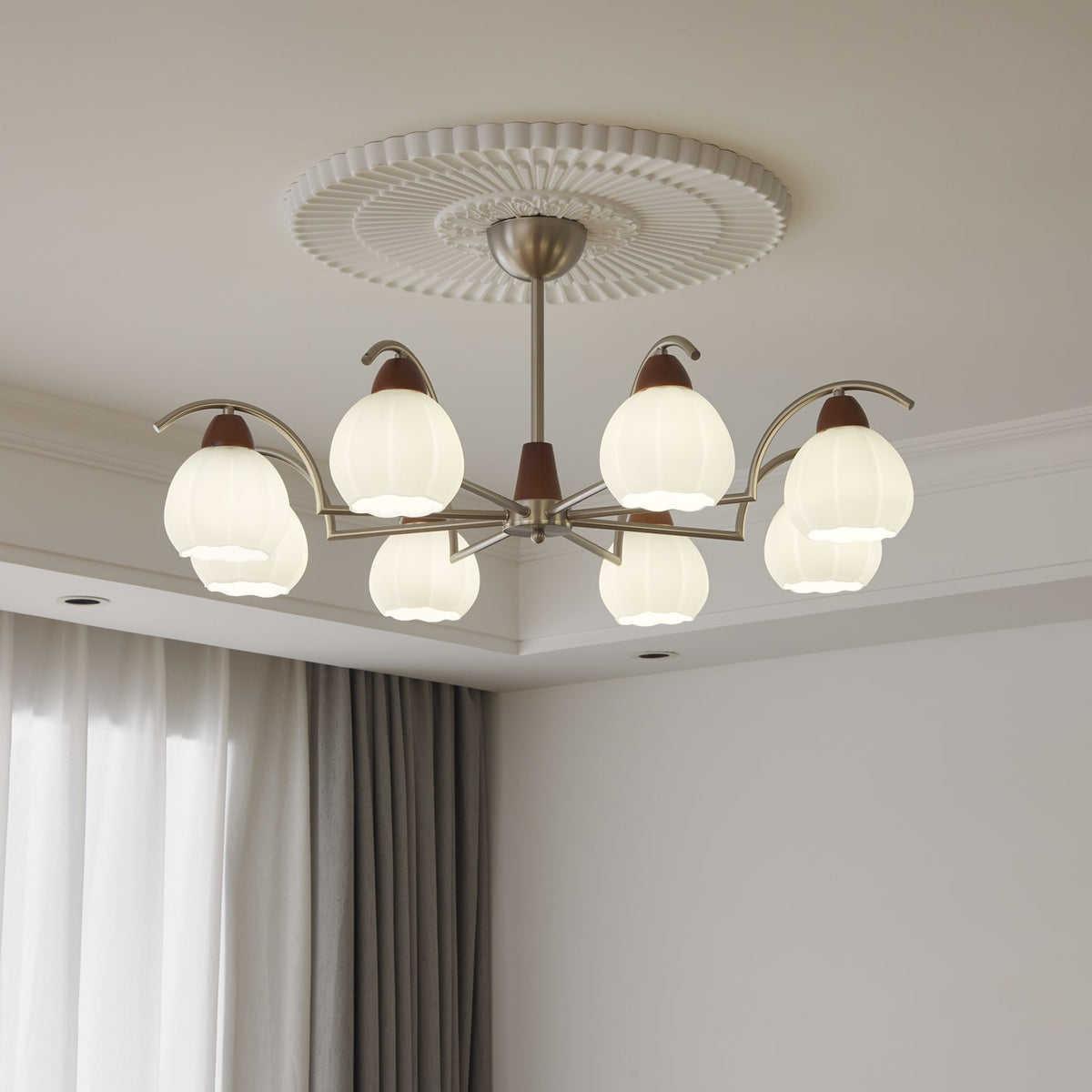 Soluna Bloom Chandelier – Ambient Illumination in Luxury Interior Setting View 6