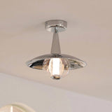 Solvane Curated Mouth-Blown Frosted Glass Flush – illuminated warm ambiance setting #1