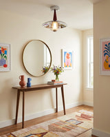 Solvane Curated Mouth-Blown Frosted Glass Flush – spatial dining room perspective