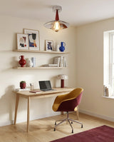 Solvane Curated Mouth-Blown Frosted Glass Flush – unlit natural material contrast