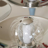 Solvane Curated Mouth-Blown Frosted Glass Flush – side angled contour profile