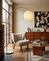 Soralen Floor Curated Finished Iron Floor Lamp – structural canopy joint detail