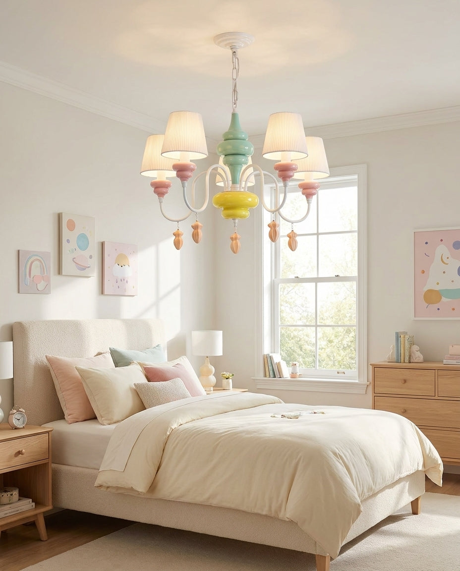 Sorbetta Curated Hand-Thrown Ceramic Chandelier – dimensional scale reference