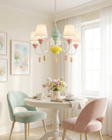 Sorbetta Curated Hand-Thrown Ceramic Chandelier – side angled contour profile