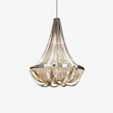 Tassel Aluminum Chain Curated Brushed Nickel Iro – macro detail view #1
