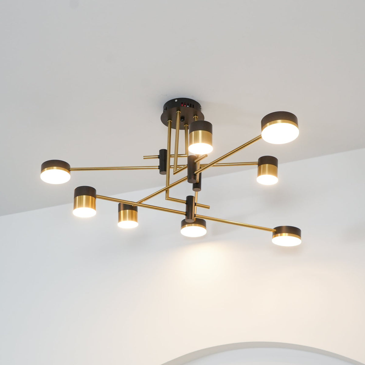 Spider Jewel Curated Iron & Glass Chandelier installed in residential dining space