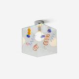 Spirielle Curated Amber Art Glass Flush Mount Ce – Amber Art Glass Flush Mount Ceiling Light