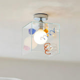 Spirielle Curated Amber Art Glass Flush Mount Ce – W 25cm x H 25cm  W 9.8 x H 9.8 finish configuration