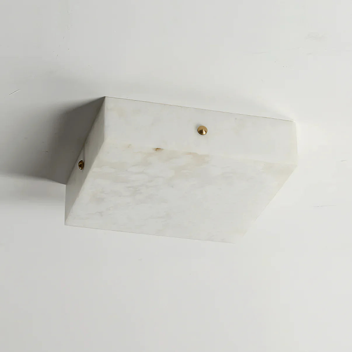 Full Brass Ceiling Light View 11 | Round Marble & Solid Brass Flush Mount Ceiling Light | Designer Minimalist Style | Eye-Comfort | JINSHE | JINSHE