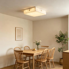 Square Alabaster Ceiling Light