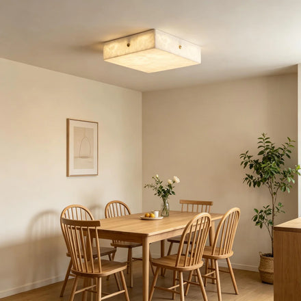 Square Alabaster Flush Mount