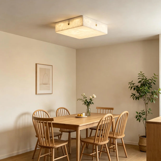 Square Alabaster Ceiling Light