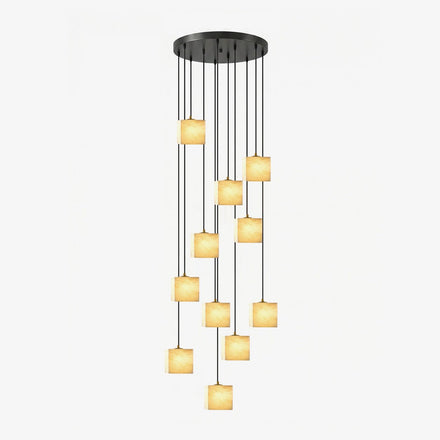 Square Alabaster Chandelier