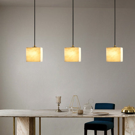 Square Alabaster Chandelier